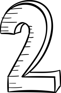 Number 2 Outline Icon Svg Set, Free Vectors File